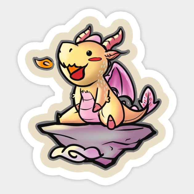 Baby Dragon Burp Sticker by oogaboogart